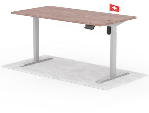 Standable ECO Höhenverstellbarer Schreibtisch 160 x 80 cm I elektrischer Office Table mit 3 Speicherstufen I Schreibtisch höheneinstellbar 70-115 cm I Büro-Tisch mit 1,8 cm Dicke