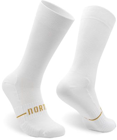 NORTEI Fahrradsocken, Lange Radsocken, MTB, Triathlon, Laufen, Atmungsfähig, Gepolstert, Sportsocken für Radfahren für Herren und Frauen