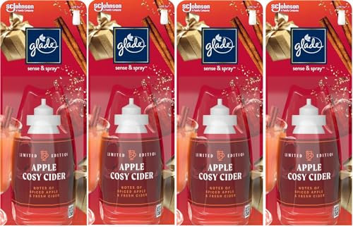4 x 18ml Glade Sense and Spray Refill - Apple Cosy Cider