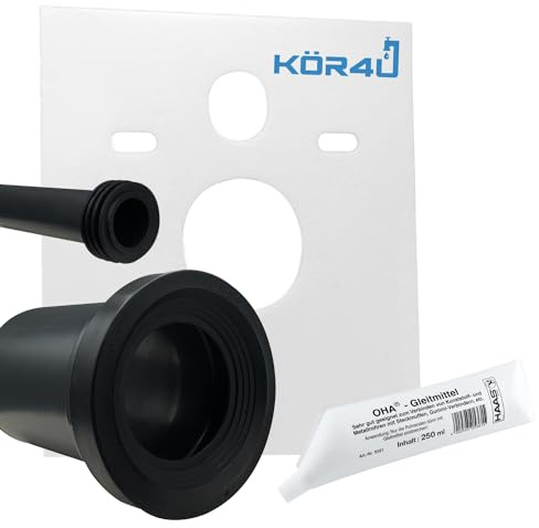 kör4u WC-Anschluss-Set mit Schallschutz, Gleitmittel und einfacher Montage!