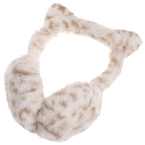 OATIPHO Cartoon Ohrenschützer Für Mädchen Warme Und Flauschige Winter-ohrenschützer Für Outdoor-aktivitäten Schickes Leoparden-design Für Kalte Tage