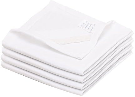 Dish Cloths Cotton| Kitchen Wash Cloth| Shop Towels Absorbent and Lint Free Flour Sack| Dishcloths for Kitchen Washing Dishes|Thick Absorbent Quick Dry Dish Rags | 4 Pack 13x13 White