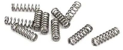AQXYWUIO 0,5 mm x 3 mm x 10 mm Edelstahl-Druckfedern, silberfarben, 10 Stück