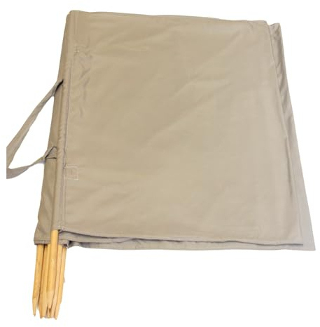 Aves-24 Windschutz 8m x 80cm für Strand Garten See Meer SICHTSCHUTZ Wind Zaun Schutz Blickschutz Camping (51. Einfarbig Grau)