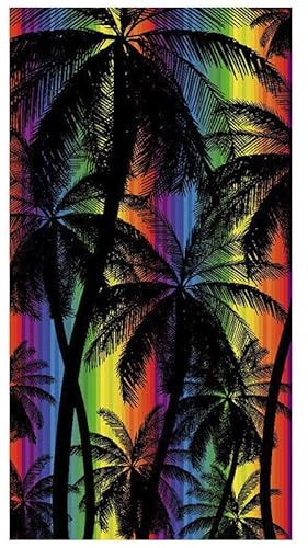 Rufino Díaz Toalla Playa Algodón Egipcio Palmeras (Colores - 90x170cm) - Tejido absorvente, Suave y Resistente - para la Piscina, Playa, baño
