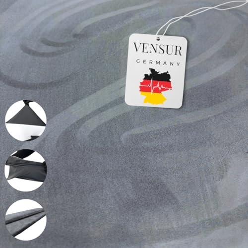 Vensur Kunstleder selbstklebend - Mikrofaserstoff selbstklebend - Selbstklebende Dehnbare Folie in Wildleder Optik - Selbstklebende Innenraum Folie für Auto & Möbel (Anthrazit, 200cm x 150cm)