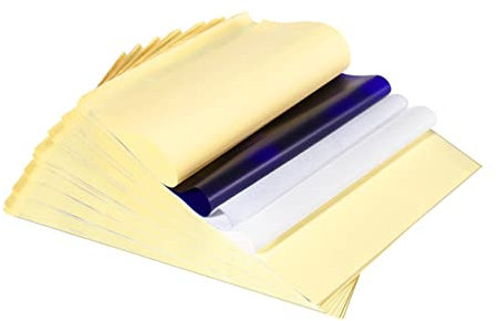 Baluue 60stücke Transferpapier Für Tattoos Zeichnungs Und Übertragungspapier Verschiedenen Farben Für Salons Und Heimgebrauch Hochwertiges Schablonenpapier