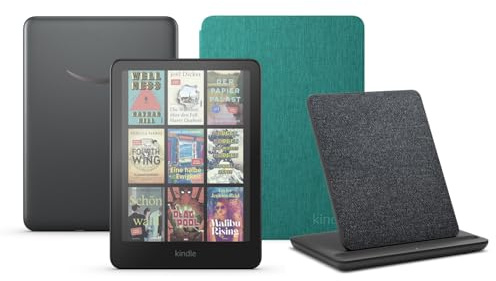 Kindle Colorsoft Signature Edition (32 GB) ohne Werbung, eine Amazon-Stoffhülle und eine kabellose Ladestation Made for Amazon