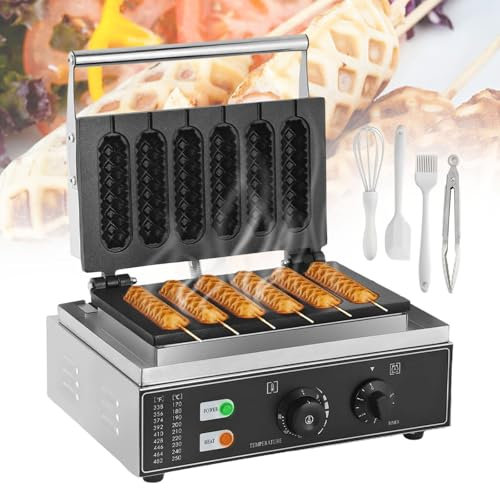 Macchina Per Hot Dog Sticks, Attrezzatura Per La Preparazione Di Hot Dog Aziendali, Macchina Per Waffle Con Salsiccia Di Mais Per Hot Dog, Riscaldamento Bifacciale, Per Ristoranti, Bar