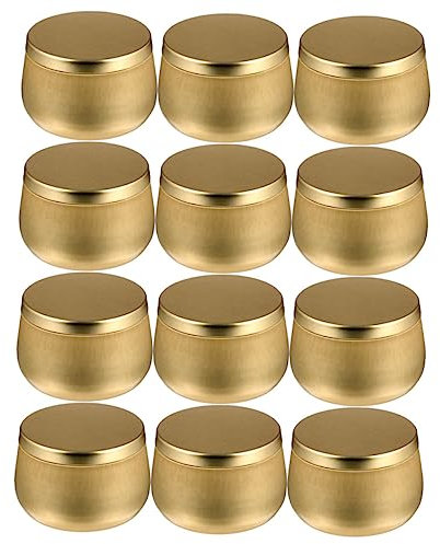 Garneck 12pcs Round Tea Storage Can Candy Can Craft Canister Sealed Jar for Kitchen Storage Jar