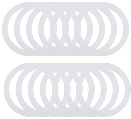 12 Pcs Food-Grade Silicone Jar Seals (70x95mm White) – Airtight Replacement Gaskets for Glass Jars, Canning & Food Preservation