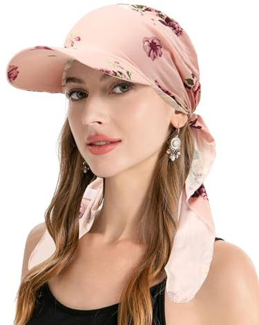 ZLYC Damen Chemo Kopfbedeckung Krempe Visier Mütze Beanie | Leicht Dünn und Atmungsaktiv