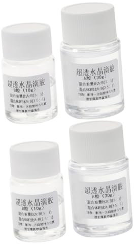 Zerodeko 4 Juegos Ab Glue de Epóxica Transparente Manualidades Diy Adhesivo de Alta Resistencia y Resistente al Amarillamiento Creaciones Artísticas y Proyectos