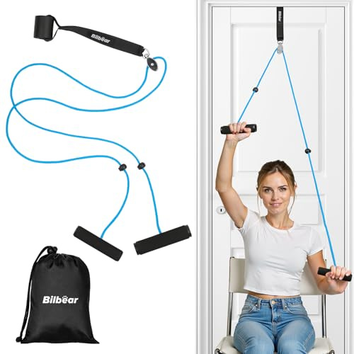 Bilbear Shoulder Pulley Over The Door for Physiotherapy At Home,Shoulder Exercise Pulley for Rotator Cuff Rehab,Arm Pulley Physio Door,Exercise Pulley System Over Door Relieve Frozen Shoulder