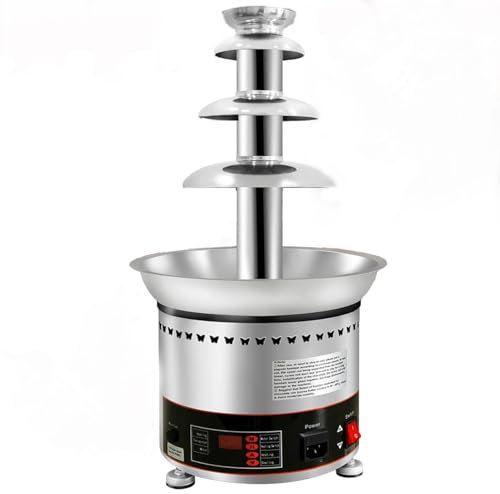 Máquina fuente de chocolate de 7 niveles con pantalla digital, gran capacidad para un funcionamiento continuo de 10 a 12 horas, ideal para bodas y fiestas
