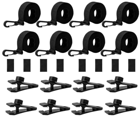 Rechory Pool Solar Cover Straps,Solar Cover Fastening Attachment Kit | Easy Installation Blanket Straps Fastener Swimming Accessories for Hotel Home Patio