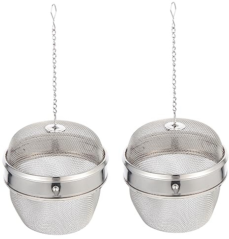 BAZEITFLOW 2Pcs Stainless Steel Washing Basket for Jewelry and Watch Cleaning Mesh Holder Compatible with Ultrasonic Cleaners and Tea Infuser Balls Material
