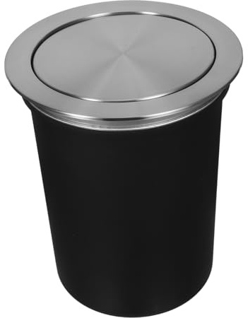 MOTHNUR Bote De Basura Para Cocina Empotrado Acero Inoxidable Tapa Abatible Integrado Encimera Cobertura Sellada Cocina Moderna Juego De 3 Piezas