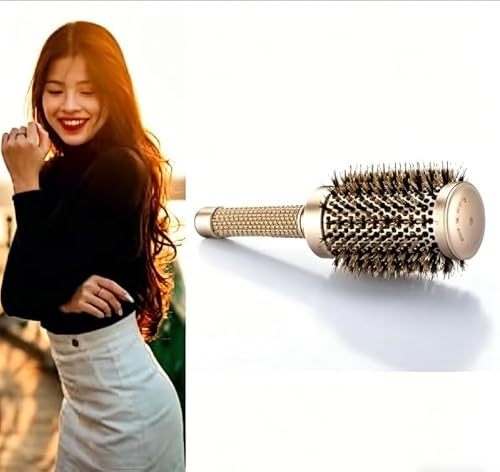 JOYANCE Rund borste för fön, salong frisör curling hår stil borstar hälsosam keramik järn rund kam 45 mm för styling lockar föna