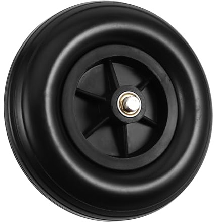 COLLBATH Pneus solides pièces de accessoires pour fauteuil de remplacement des roues du déambulateur roue à bandage plein matériel d'unité centrale Noir