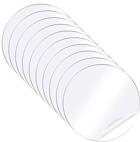 QUARKZMAN 30Pcs Nastro Adesivo Doppia Faccia Resistente Cerchi, 1.57x1.57 Cuscinetti Gel Acrilici Impermeabili Rotondi Rimovibili Nastro Montaggio Per Pareti Decorazione, Trasparente