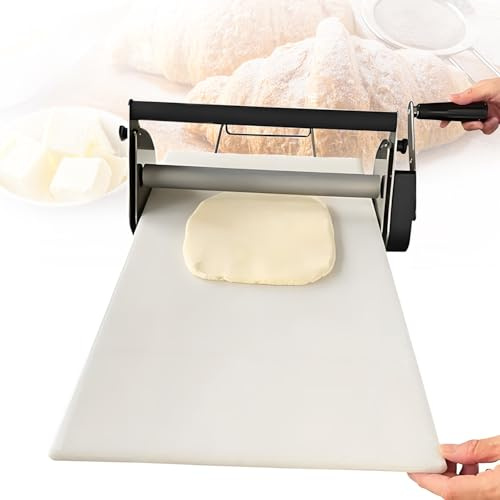 Macchina manuale commerciale della stampa della pasta dell'acciaio inossidabile, controllo di spessore del doppio foro per il croissant senza sforzo, tortilla, preparazione della pasta del biscotto