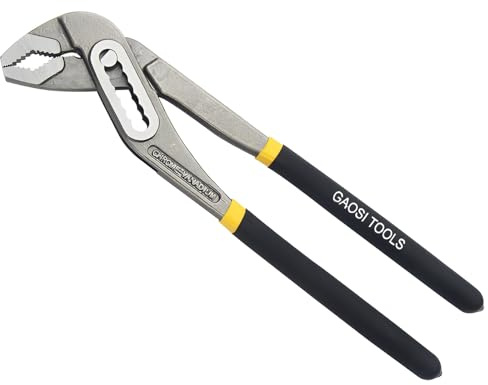 10-Inch Water Pump Pliers, Premium CR-V Construction Quick Adjust Groove Joint Pliers, V-Jaw with Comfort Grips, Rust-Proof CRV Steel Construction for Plumbing, Home Repair, and Pipe Fittings