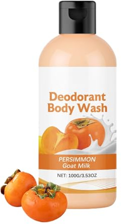 Gel De Ducha Hidratante | Loción Corporal De Caqui 100g - Con Extracto De Caqui | Para Uso en Casa Ducha Baño Viaje Hotel Residencia y Apartamento