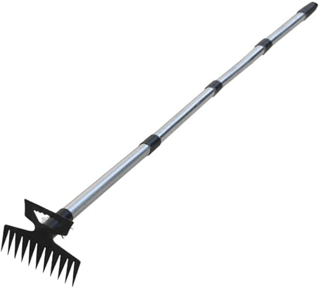 Baoblaze Strumento per Estirpare Le Erbacce, Strumento per Sradicare Le Erbacce, Zappa da Giardino in Acciaio Inossidabile Staccabile Multifunzionale, Giardinaggio Attrezzi, Palo a 4 Sezioni