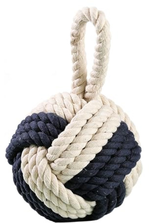 Butoir De Porte Lourd Avec Conception Et Poignée En Forme De Nœud De Corde, Butée De Porte Décorative, 1,3 Kg/2,86 Lb, 15 X 15 X 15 cm, for Porte Et Fenêtre