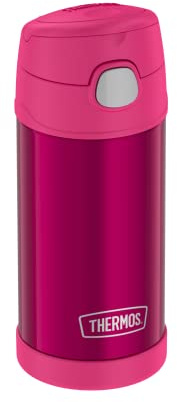 Thermos 4030.401.035 insulated bottle, 355 ml, made of stainless steel, blue, dimensions: 7.6 x 17.7 cm, Stainless Steel, Pink, 7,6 x 7,6 x 17,7 cm