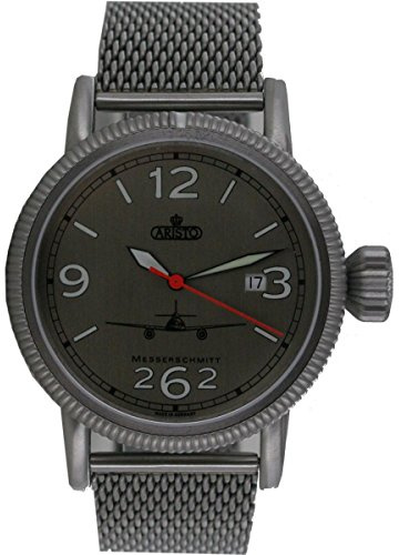 Aristo Herren Uhr Armbanduhr Fliegeruhr ME 262 Automatic 3H262-ALU-MIL