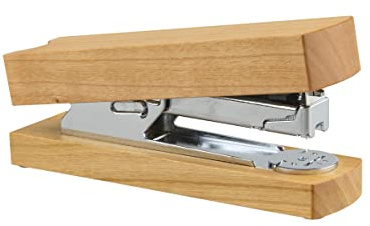 Tacker aus Kirschholz, nachfüllbar, 2-30 Blatt | hochwertiger Hefter, Holz und Edelstahl, für Büro