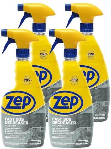Zep Fast 505 Cleaner and Degreaser - 32 oz (Case of 4) - ZU50532 - Great for Grills, Plastics, Metal, and More