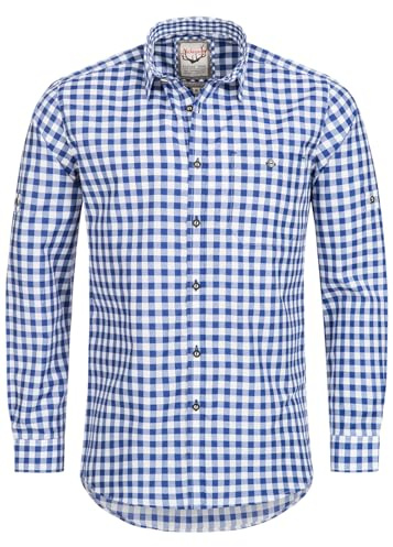 Stockerpoint Camisa OC-Franzl a Cuadros, Corte Moderno Azul S