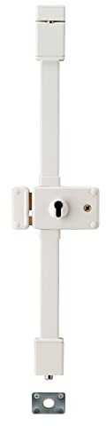 THIRARD - Boîtier de Serrure en Applique Horga à Fouillot pour Porte d'Entrée - Gauche - 3 Points - Axe 55 mm - Blanc - Acier - Mécanisme Intérieur - Sécurité Renforcée