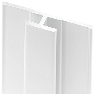 Schulte DecoDesign Profil Flächenverbinder, 210 cm, Alpinweiß, Verbindungsprofil für Duschrückwände und Wandverkleidung bis 3 mm, D1901421 04