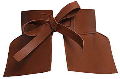 Kabelife Damen Breiter Gürtel Taillengürtel Taille Band Wickelgürtel Leder Gürtel Hüftgürtel Bindegürtel (Braun)