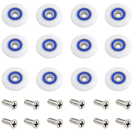 Gotetiso Rouleaux et poulies pour cabine de douche 12 pièces - 23 mm