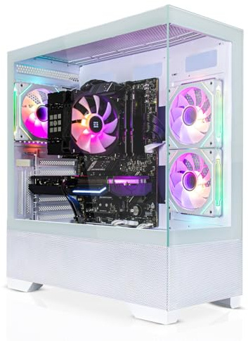 SYSTEMTREFF Gaming PC - AMD Ryzen 7 5700 - RX 7600 8GB | AMD 8-Kern CPU bis 4.6 GHz, 16GB DDR4, 512GB M.2 NVMe SSD, AMD Grafik WLAN, Windows 11, für Gaming, Streaming