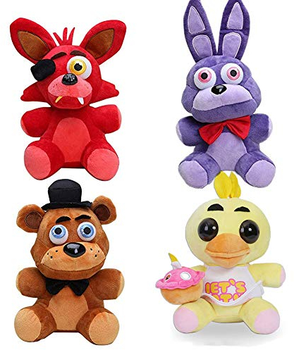 Tongyundacheng - Five Nights Plüschpuppe Sets - Sister Location Bonnie Red Foxy Bear Chica Weiche Gefüllte Puppen Ornamente Heimdekoration, 20 cm