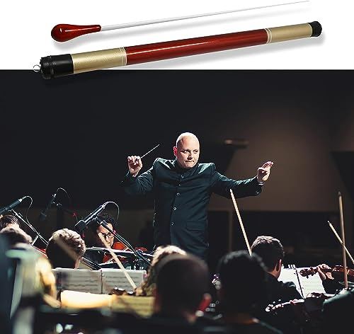 Musikstab Dirigentenstab mit Padauk-Griff Verstärkter Dirigentenstab Dirigent Baton Taktstock mit Palisanderholz für Sinfonieleiter Chor 38,7 X 2 X 2 Cm/15,2 X 0,8 X 0,8 Zoll
