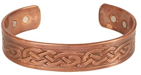 Touchstone Indisches handgefertigtes Kupferarmband für Damen und Herren, Friedens-Chakra, Yoga, Meditation, Mantra
