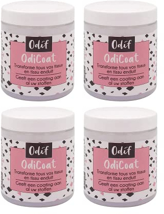 ECOSTURA Odif OdiCoat - Confezione da 4 gel adesivo impermeabilizzante per tessuti, 250 ml