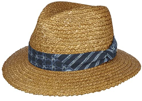Stetson Pantoca Traveller Strohhut Naturfarbener Hut Garniturband Unisex Frühjahr Sommer UV-Schutz 40 Natur M (56-57 cm)