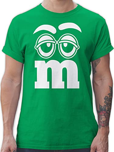 Shirtracer - T-Shirt Herren - Karneval & Fasching - Faschingskostüm Gruppenkostüm M&M Aufdruck Gesicht I M und M I MM Augen I Fastnacht I Fasnacht I Fasnet
