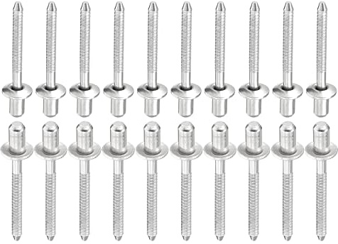 DTGN 4,8mm x 8mm (DxL) Ciegos Remaches - 50 Paquete - Bueno para Maquinaria Unión - 304 Inoxidable Acero Cúpula Cerrado Extremo Remache