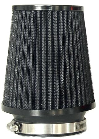 Viviance 76mm Autoluftfilter Autorennsport Luftfilter Entlüftungsfilter Kegel Luftfilter Ansaugluftfilter - Schwarz