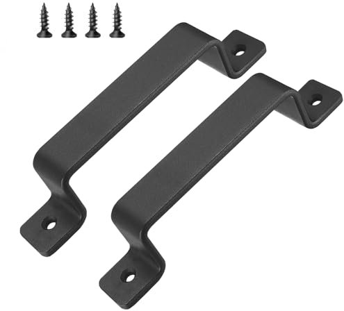 VELNUT Lot de 2 poignées de porte de grange coulissante, quincaillerie de 19,1 cm – Poignées de porte de garage pour intérieur et extérieur – Poignées de porte coulissante de grange, de placard, de