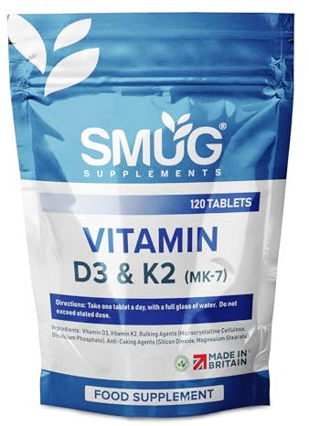 Vitamin D3 4000iu & Vitamin K2 100ug MK-7-365 Britsh Made Tablets - Supports Immune System - Promotes Healthy Bones - Vegetarian- for Men and Women